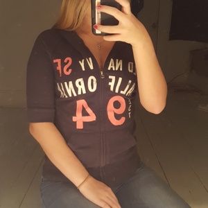 Old Navy Cropped Sleeve Jacket Tee